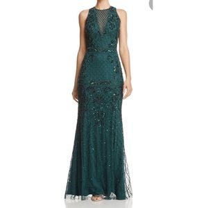 Adrianna Papell Womens Emerald Gowm